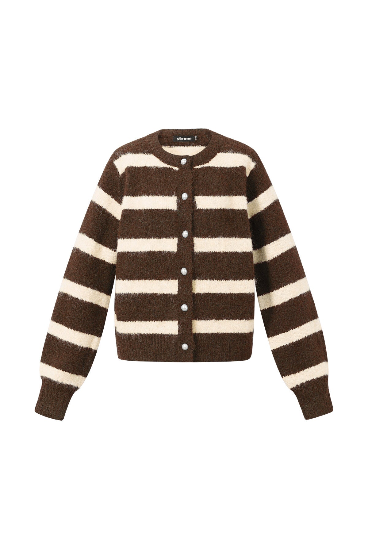 Gebreide Polyestervezel Vrouwen Cardigan Casual Strepen