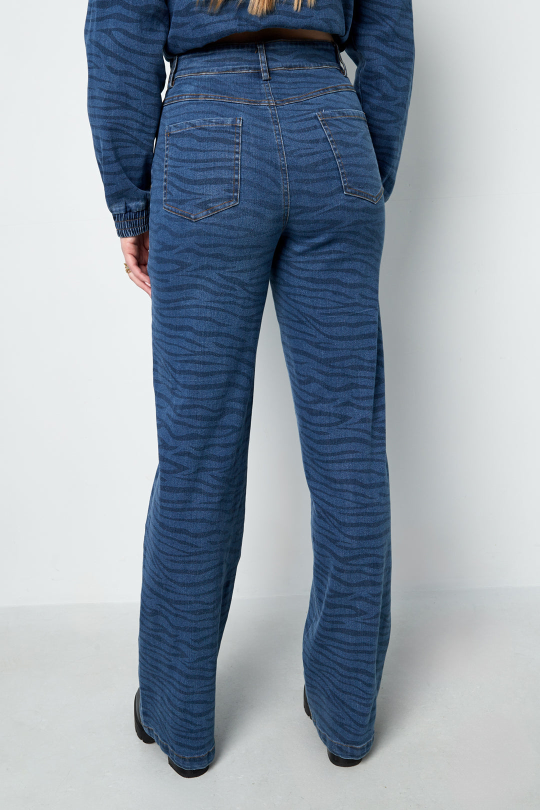 Cotton Woven Vrouwen Rechte Jeans Medium Indigo Casual