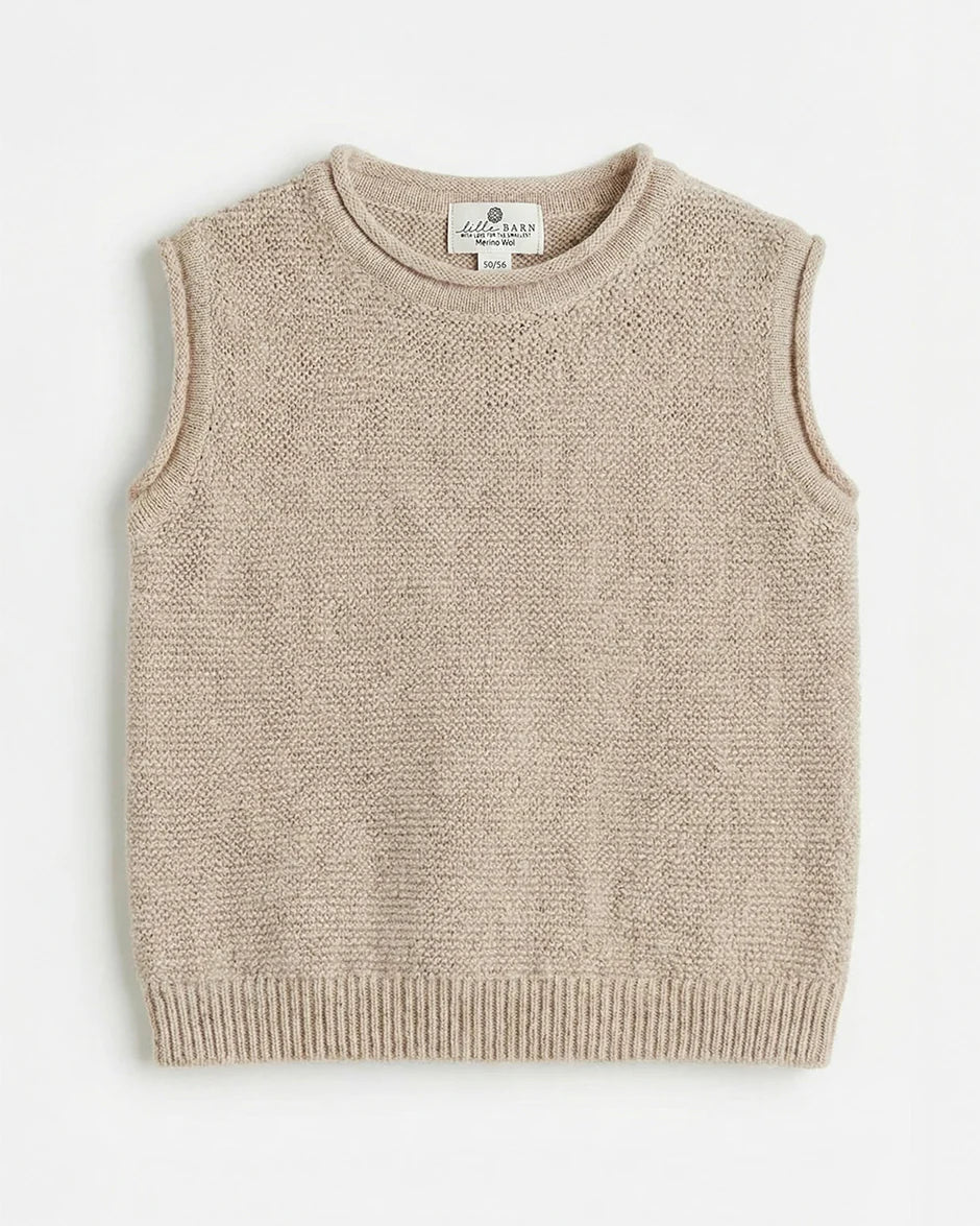 Merinowol gebreide baby spencer | Garlic | Lille Barn