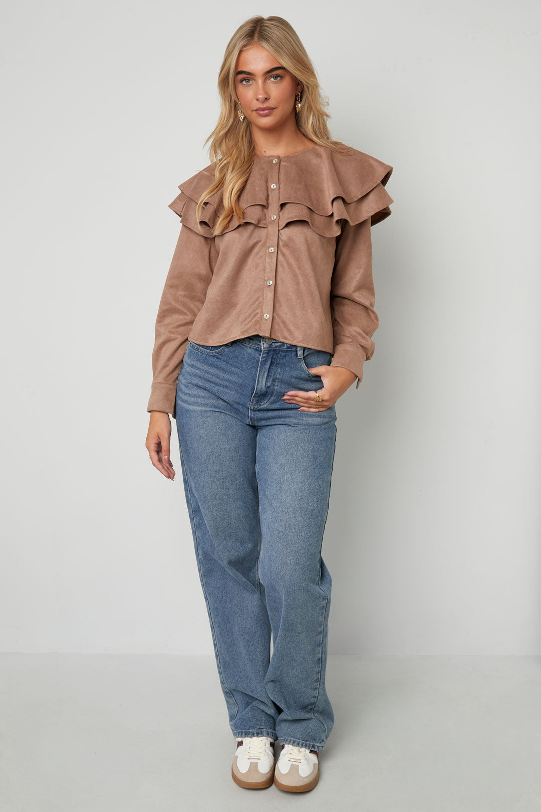 Layered Blouse Suede