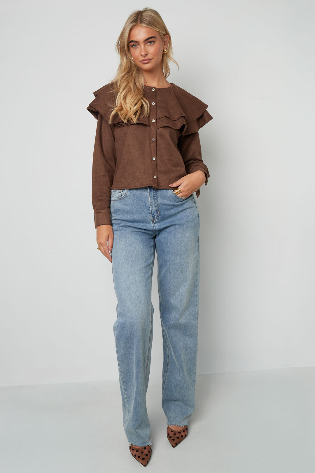 Layered Blouse Suede