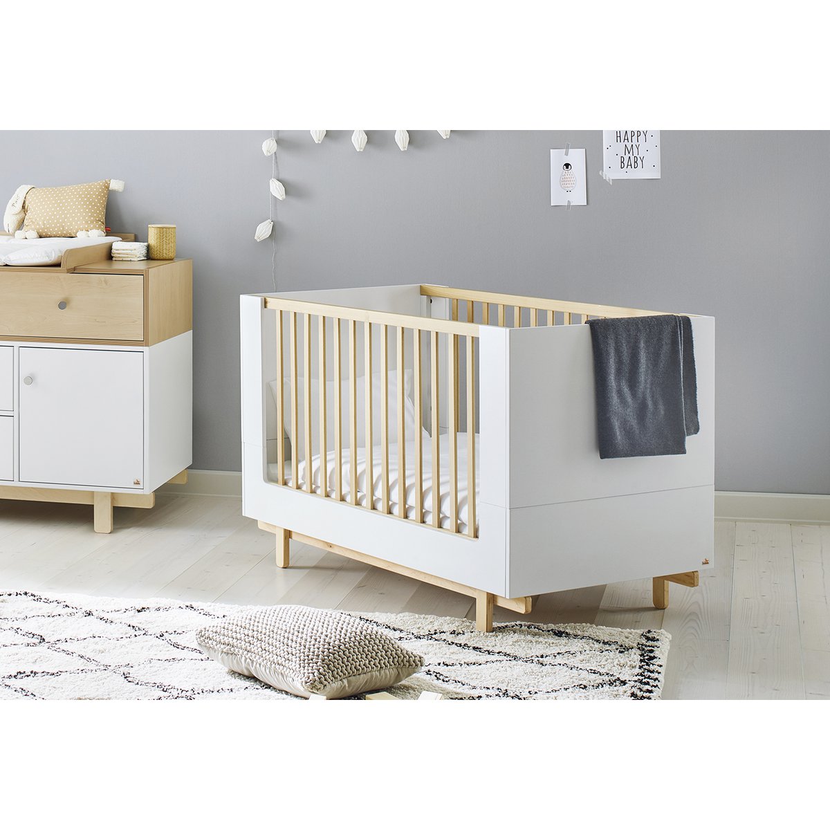 Meegroeibed Boks 140x70 | Verstelbaar & Omvormbaar Kinderbed | Pinolino