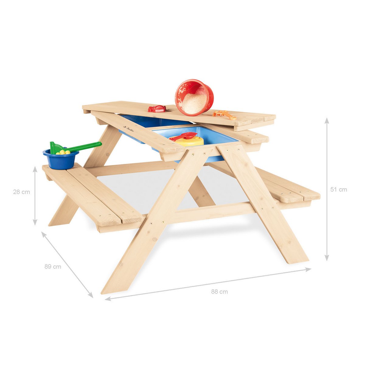 Kinderpicknickbank | 2 Speelbakken | Pinolino