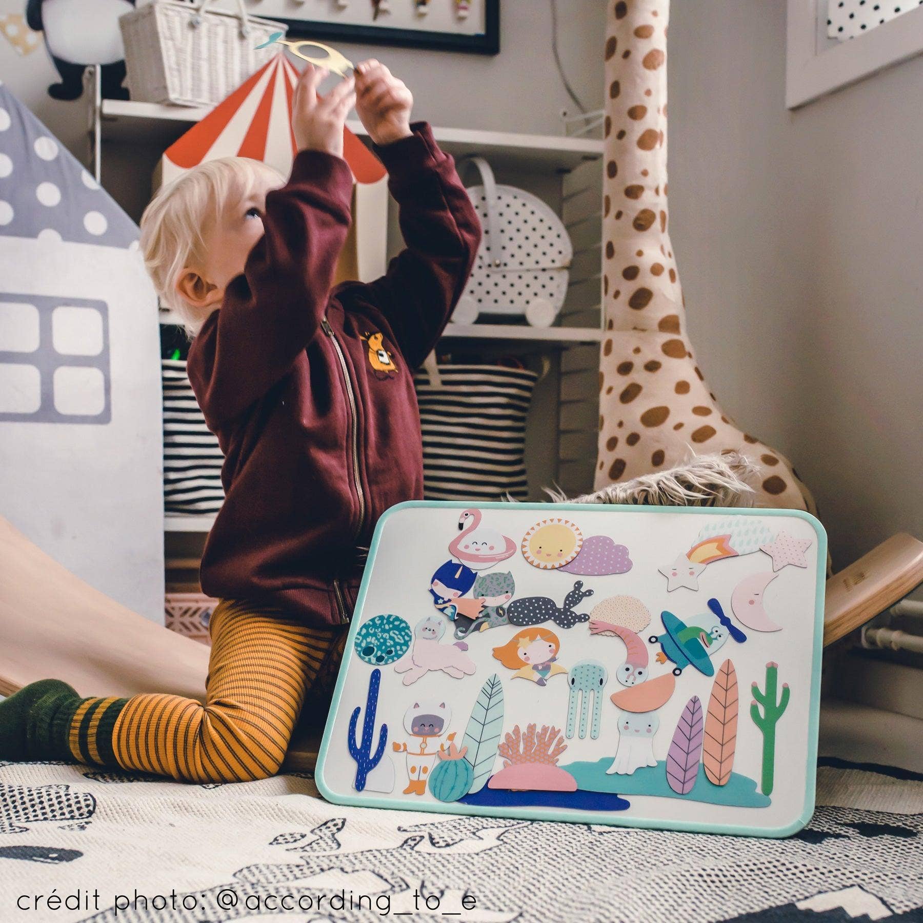 Ma Cabane à Rêves | Magnetisch Whiteboard | Blauw-groen