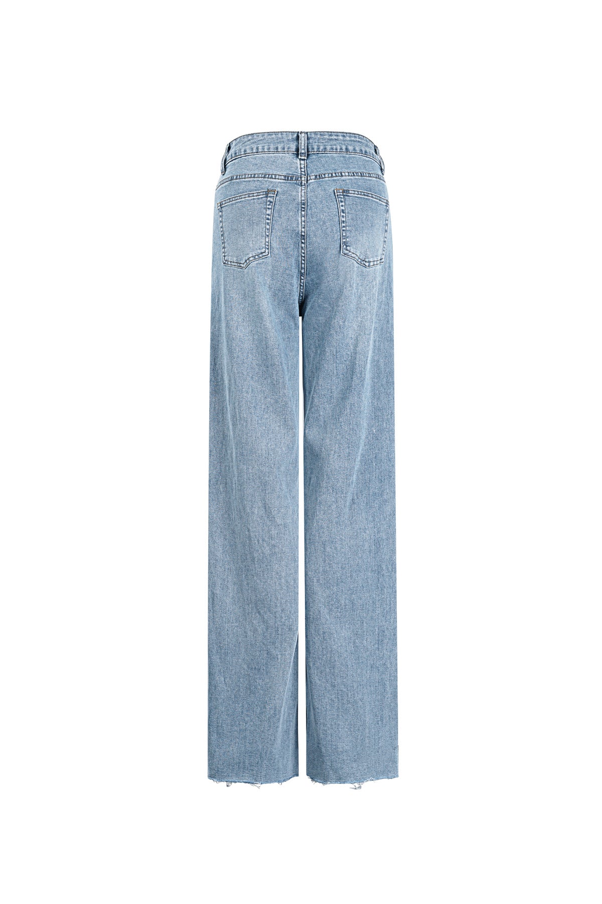 Cotton Woven Vrouwen Rechte Broek Casual Solid Color