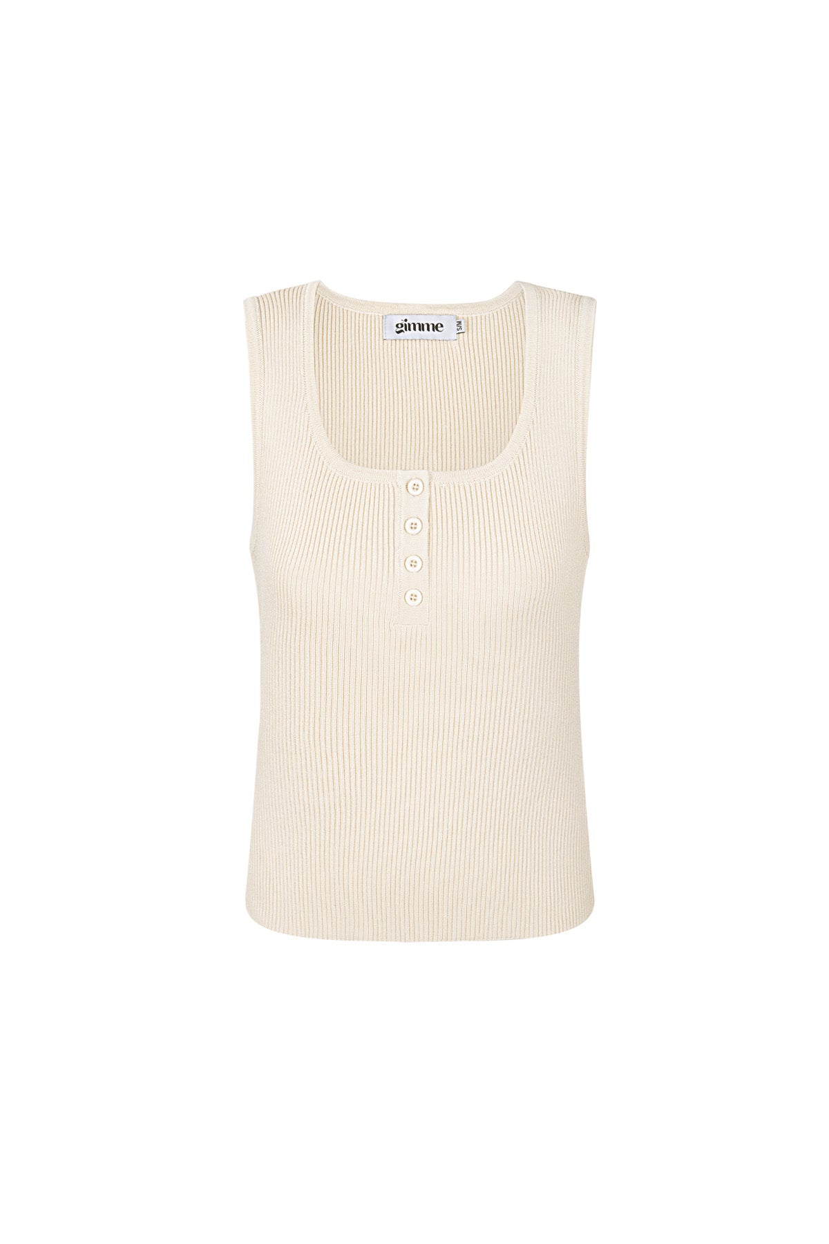 Viscose Vrouwen Mouwloze Top Ribbeltricot Knopvoorkant