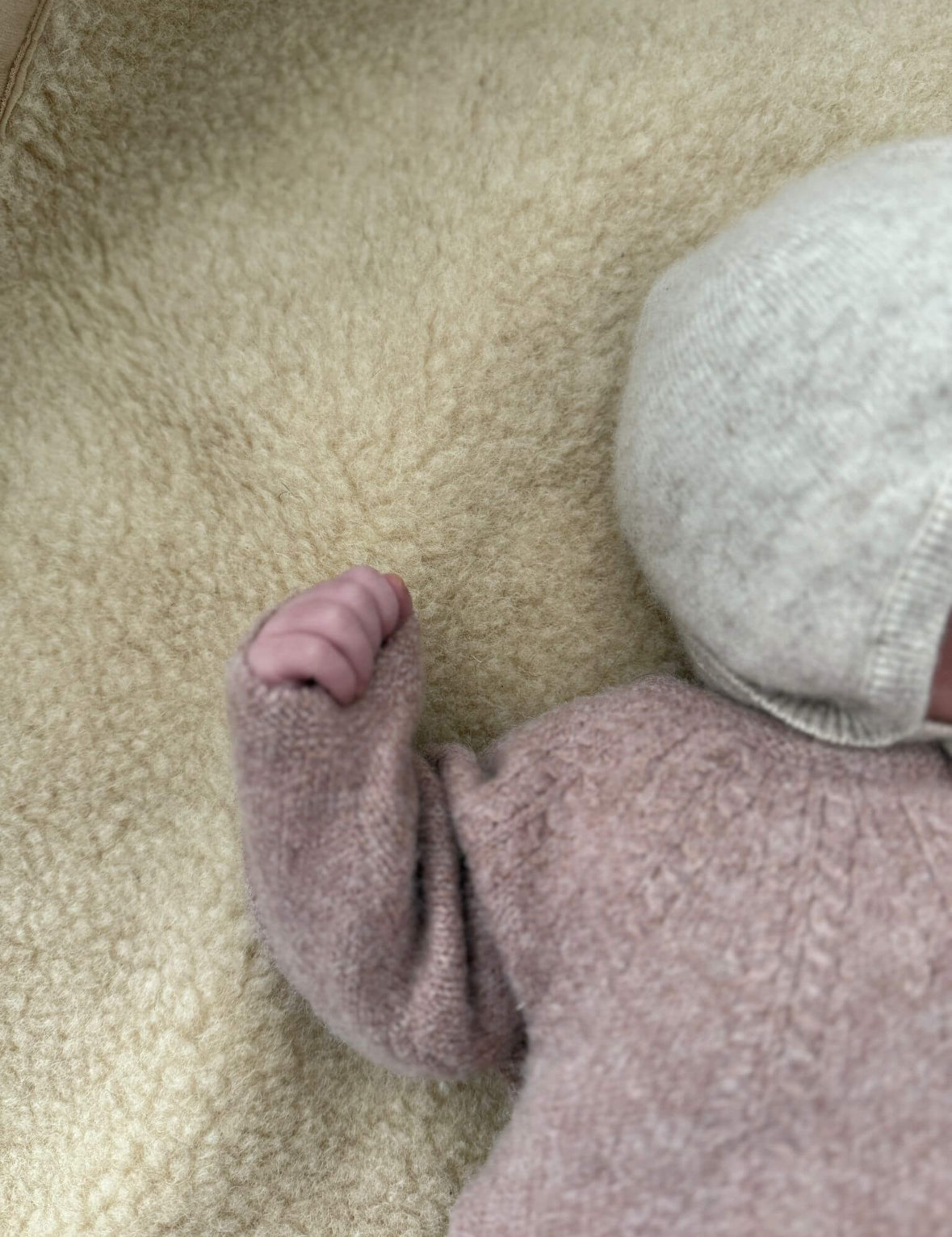 Wollen onderlegger | Onderdeken ledikant Naturel | Merinowol | 70x140cm