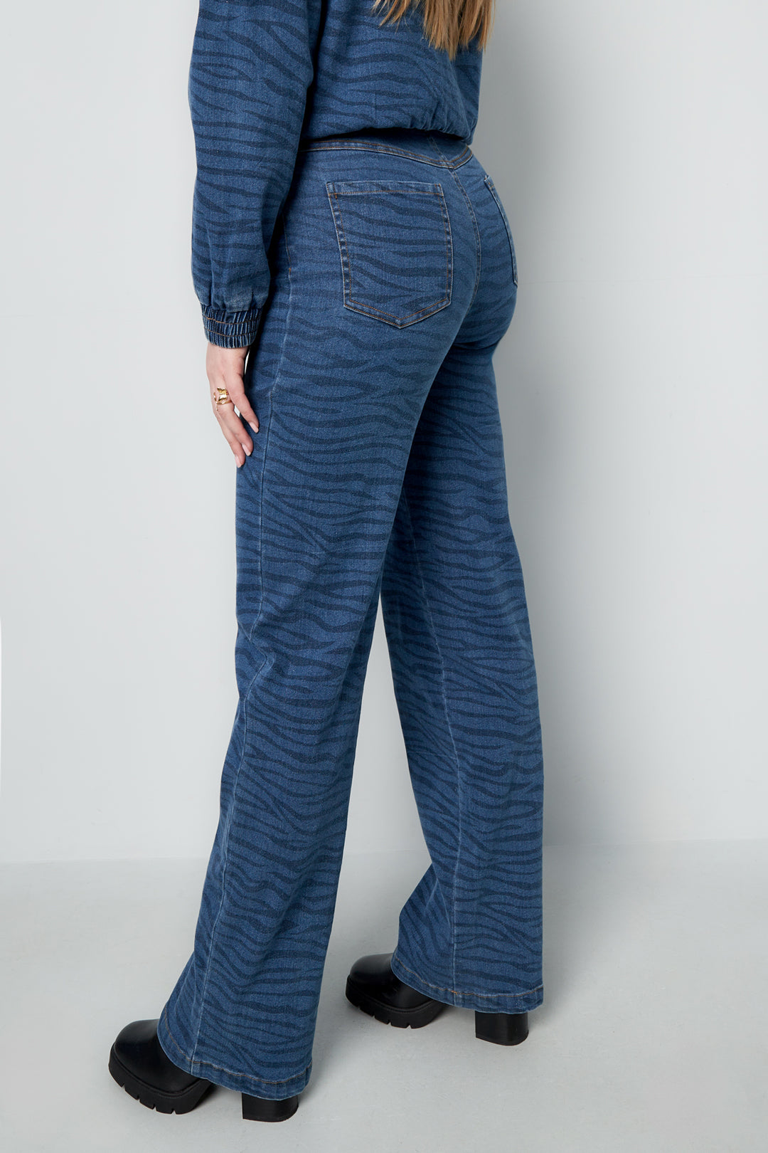 Cotton Woven Vrouwen Rechte Jeans Medium Indigo Casual
