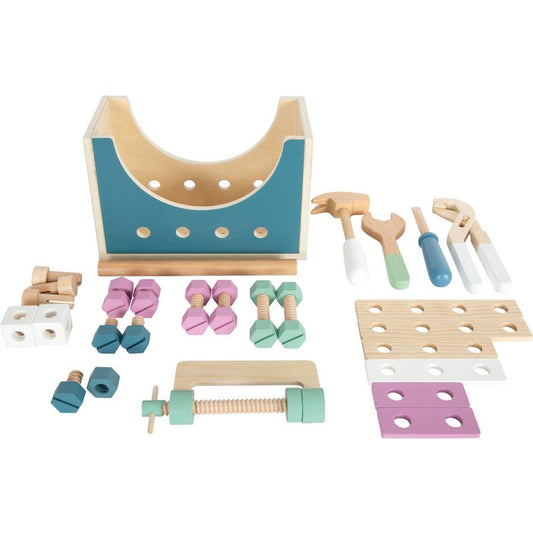 Gereedschapskist 2 in 1 “Noords” | Werkplaats | Houten speelgoed