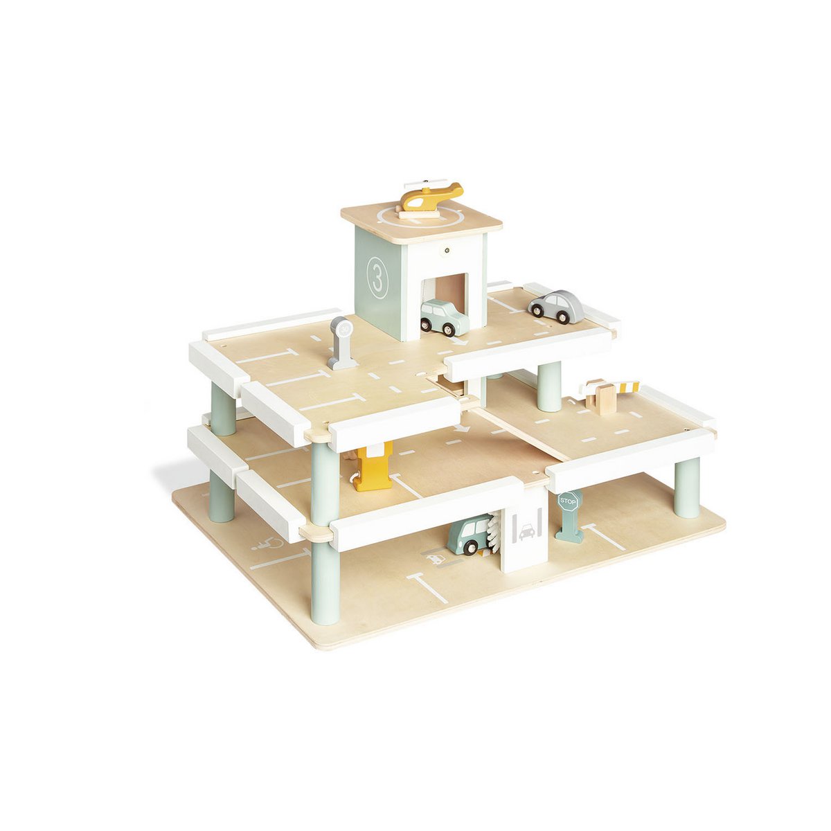 Pinolino Parkeergarage | Houten speelgarage met lift en auto's