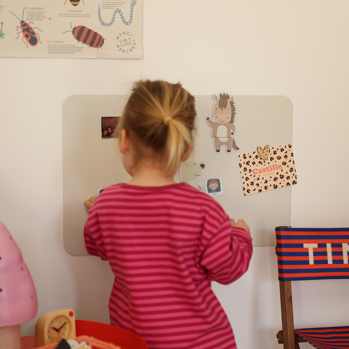 Ferflex - Rechthoekig magnetisch bord Beige linnen (beschikbaar in 2 maten): M