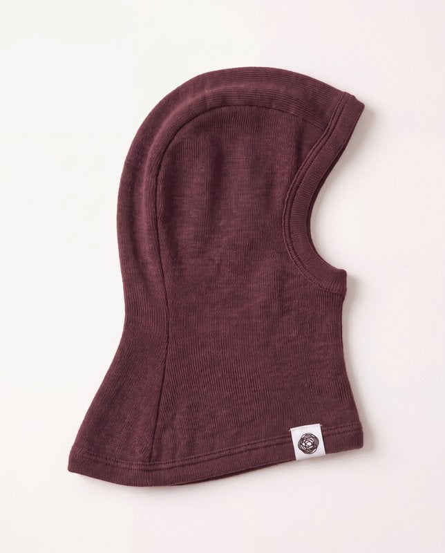 Red Mahogany | Wollen balaclava / bivakmuts | Merinowol | Lille Barn