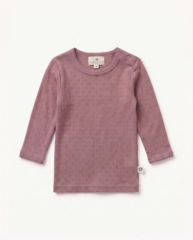 Rose Brown | Wollen truitje pointelle | Merinowol | Lille Barn