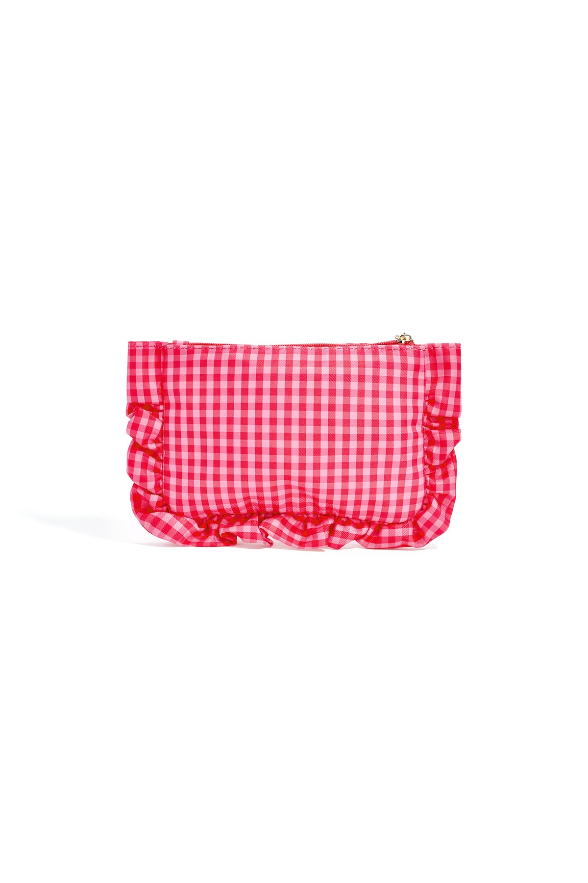 Make-up tasjes met ruitjespatroon van zoet polyester, ideaal voor dagelijks gebruik.