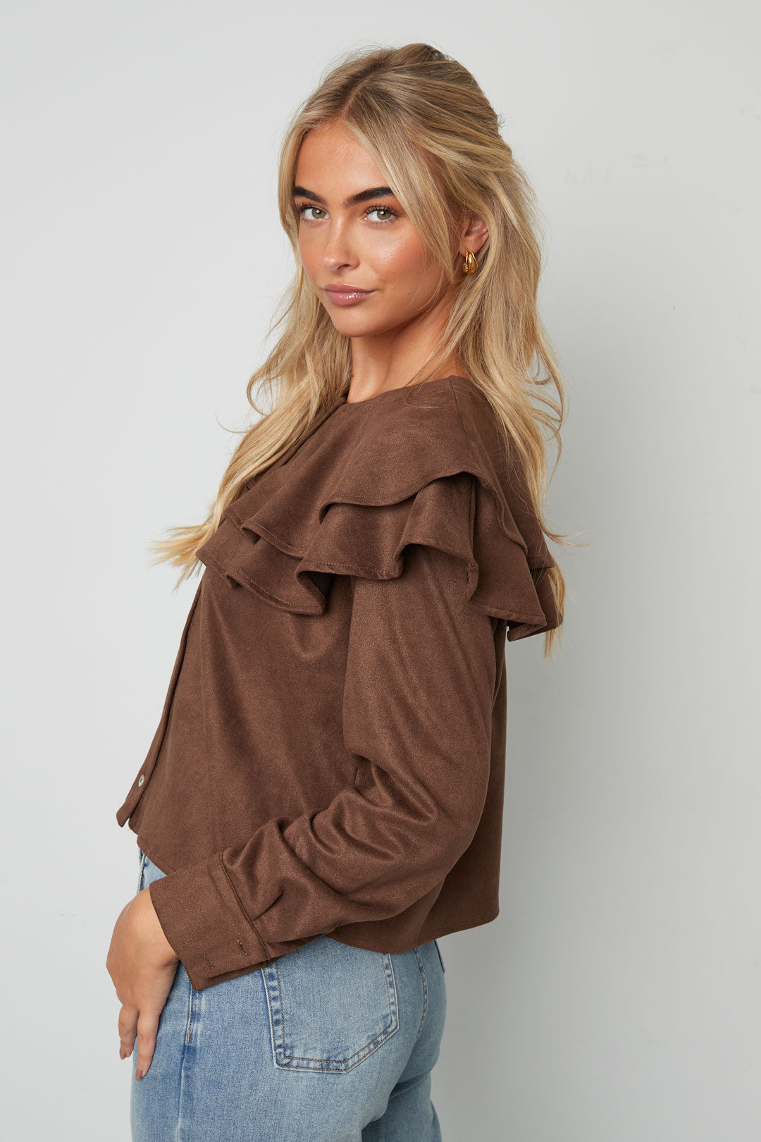 Layered Blouse Suede