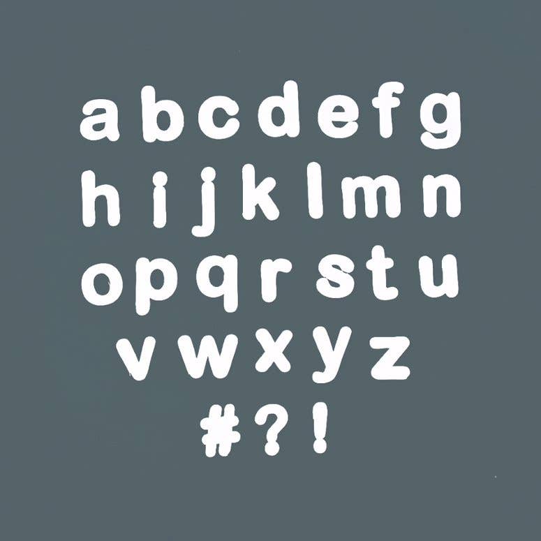 Ferflex® Witte magnetische letters | set van 125 magneten