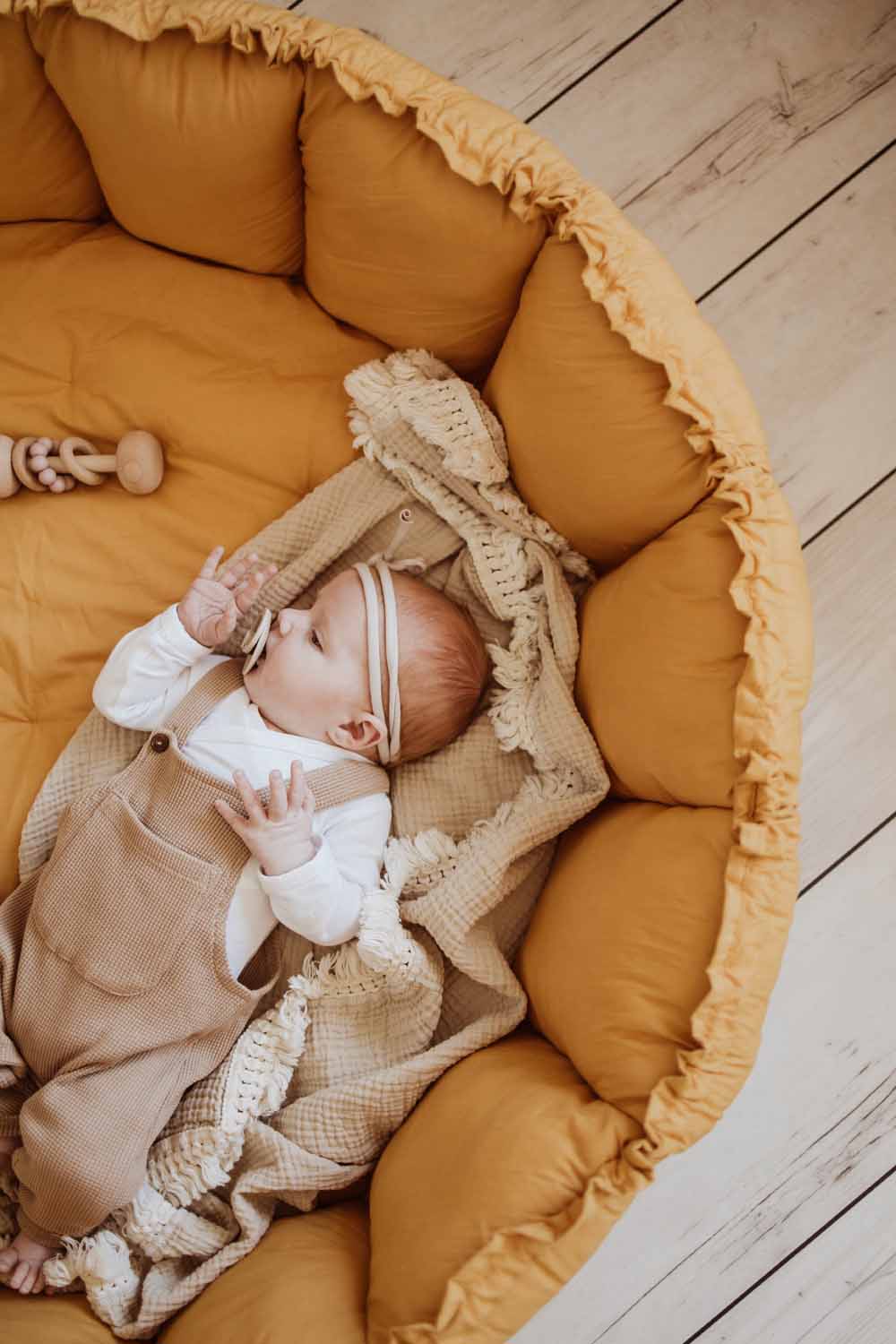 Play& Go | Bloom Mustard Organic Cotton Babymat