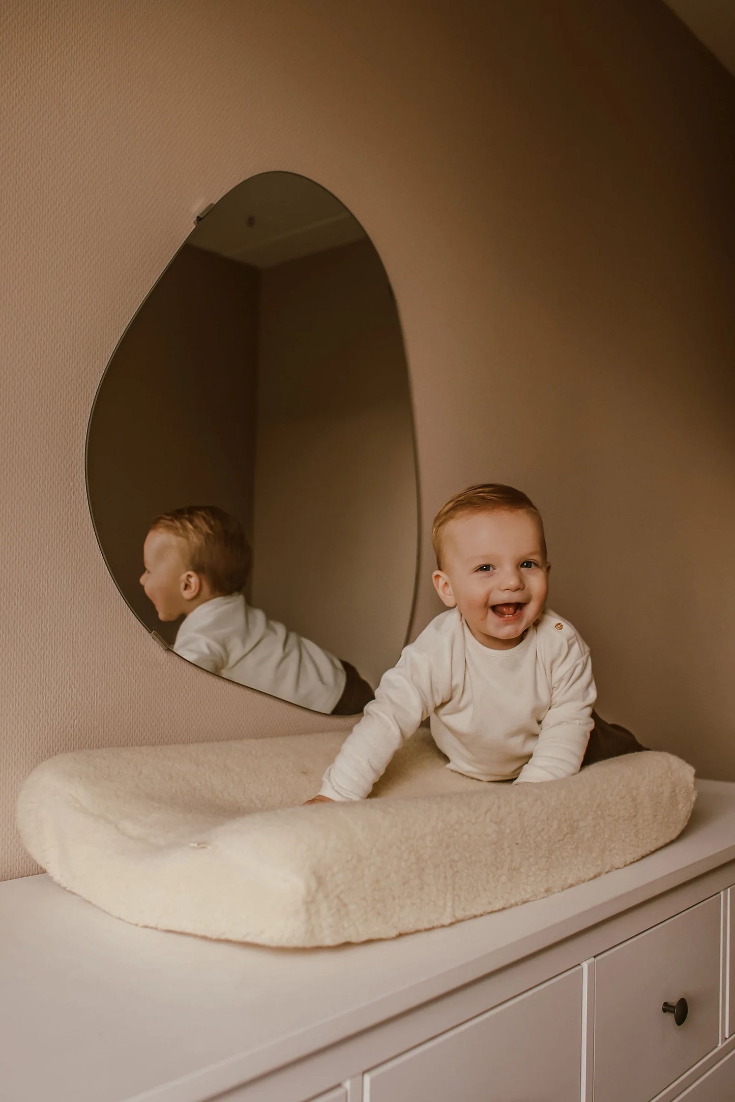 Aankleedkussenhoes Beige 50x70 |  Merinowol | KICO Label