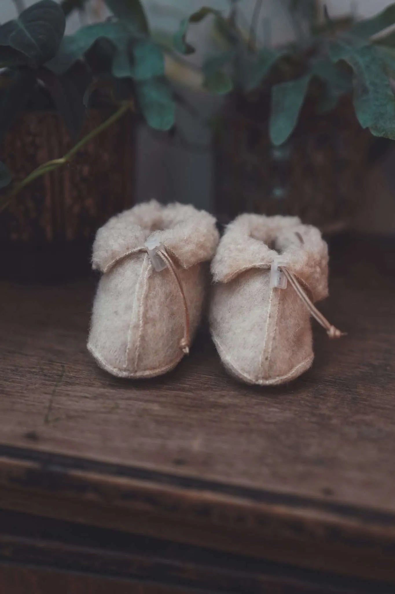 Slofjes | 100% Merinowol | Beige