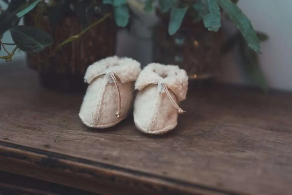 Slofjes | 100% Merinowol | Beige