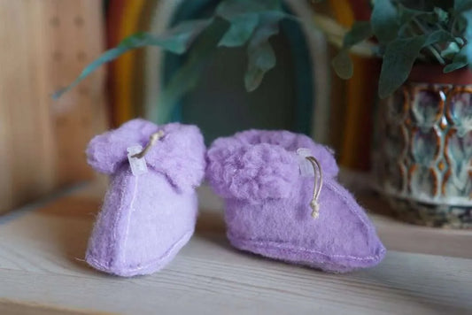 Slofjes | 100% Merinowol | Lila