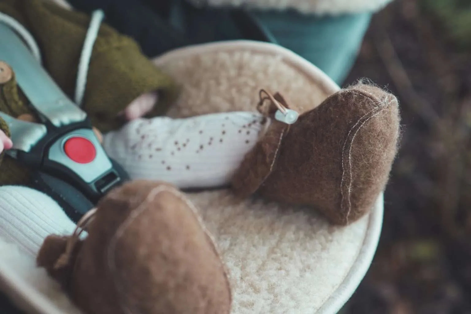 Slofjes | 100% Merinowol | Bruin