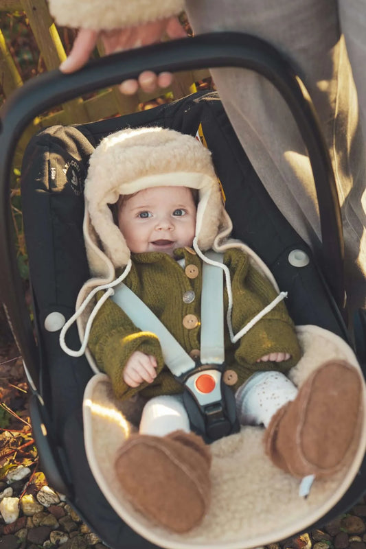 Wollen onderlegger Maxi-Cosi of Buggy | We Are Wovens | Beige
