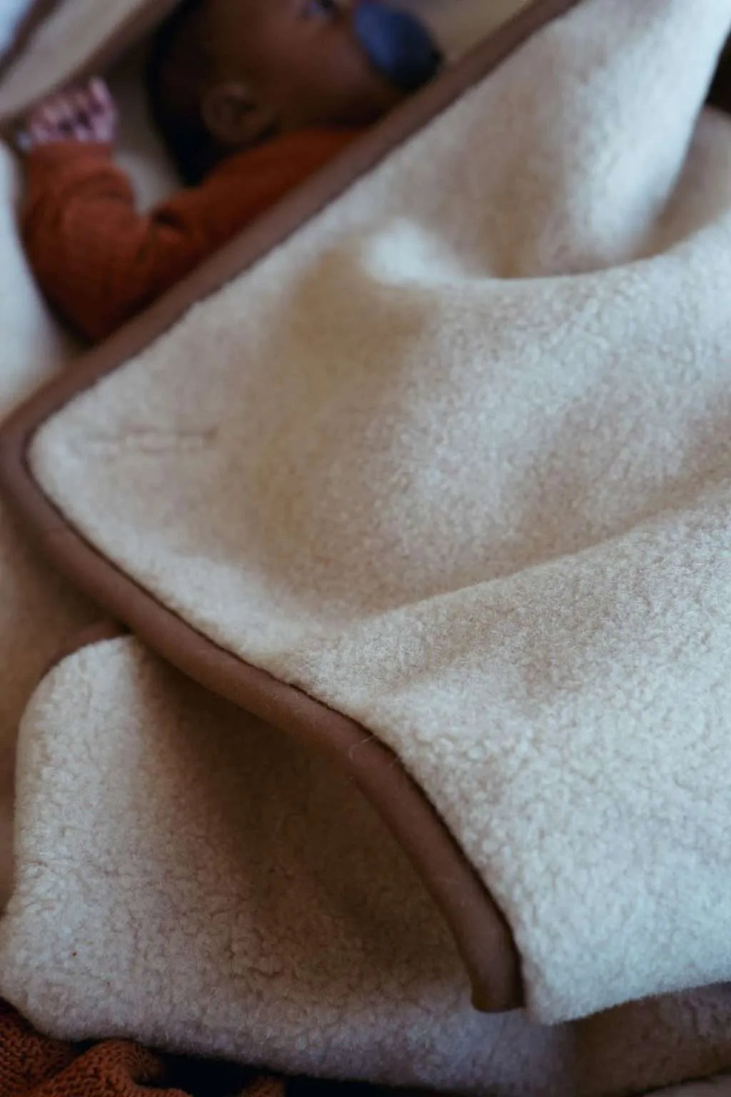 Wollen Wikkeldoek | Maxi cosi opening | Beige