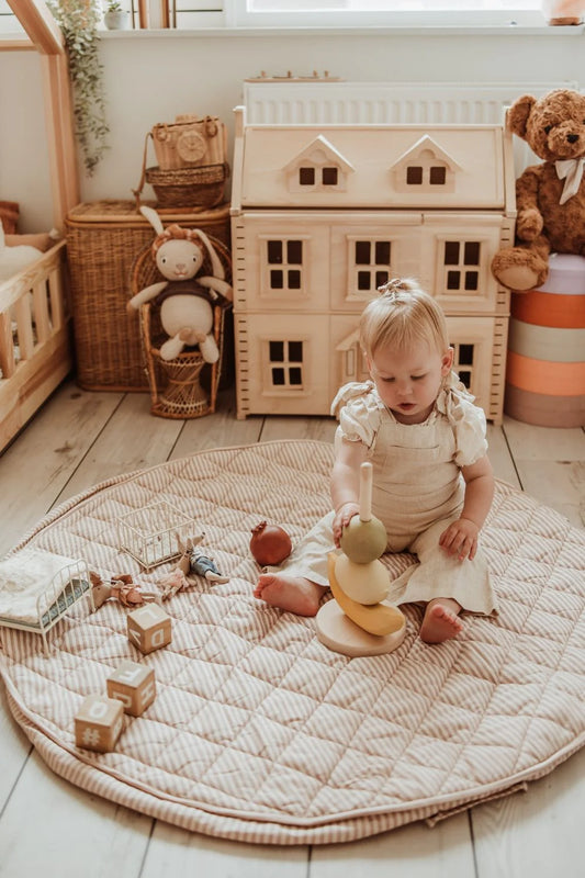 Play&Go | Speel- & Opbergkeed | Stripes Brown