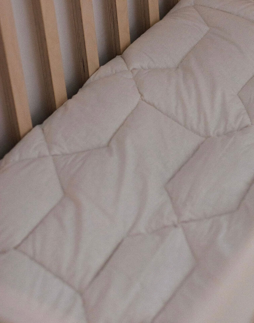 Merino wollen ledikant matrastopper met elastieken | Schaapmaatje | 60x120