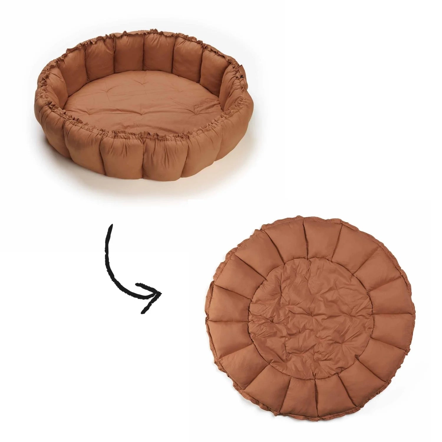 Play& Go | Bloom Tawny brown organic babymat