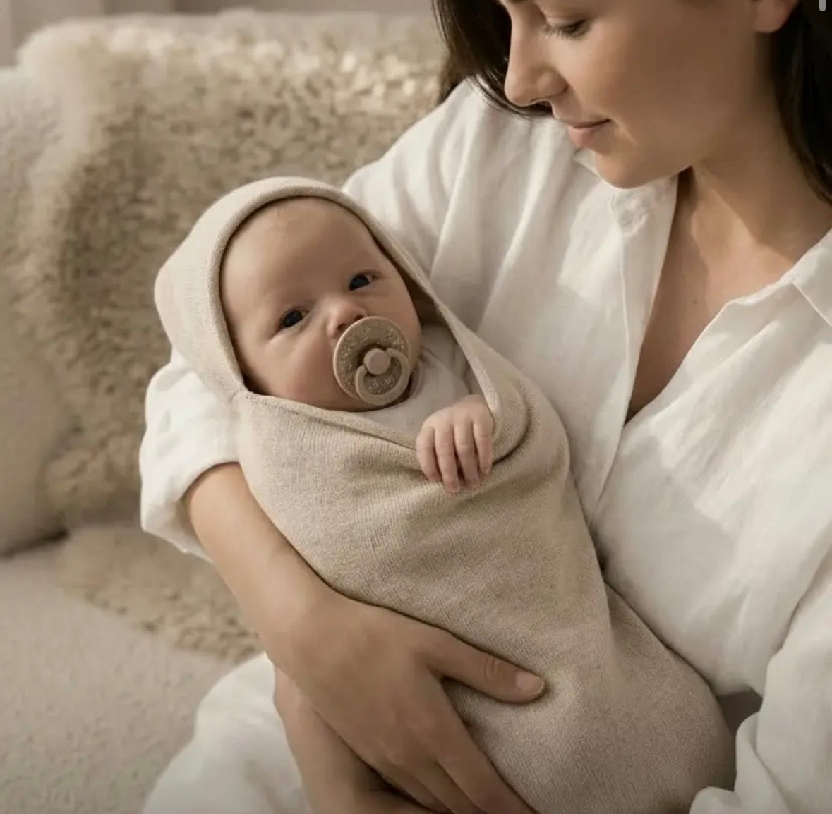 Snuggle Coco Sand | Merinowol & Cashmere | Moalie