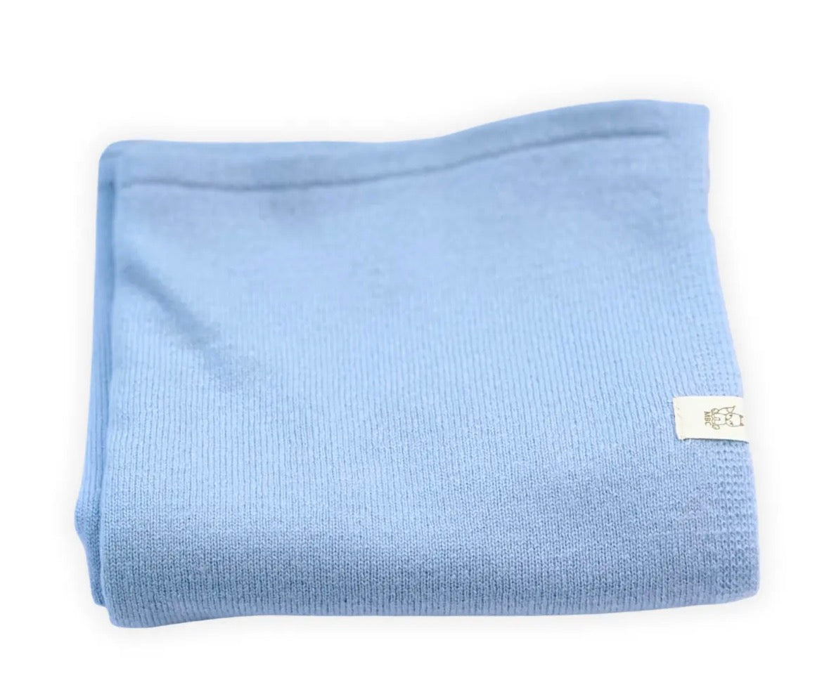 3 in 1 Wikkeldeken Blauw | 90% Merinowol & 10% Cashmere | Moalie