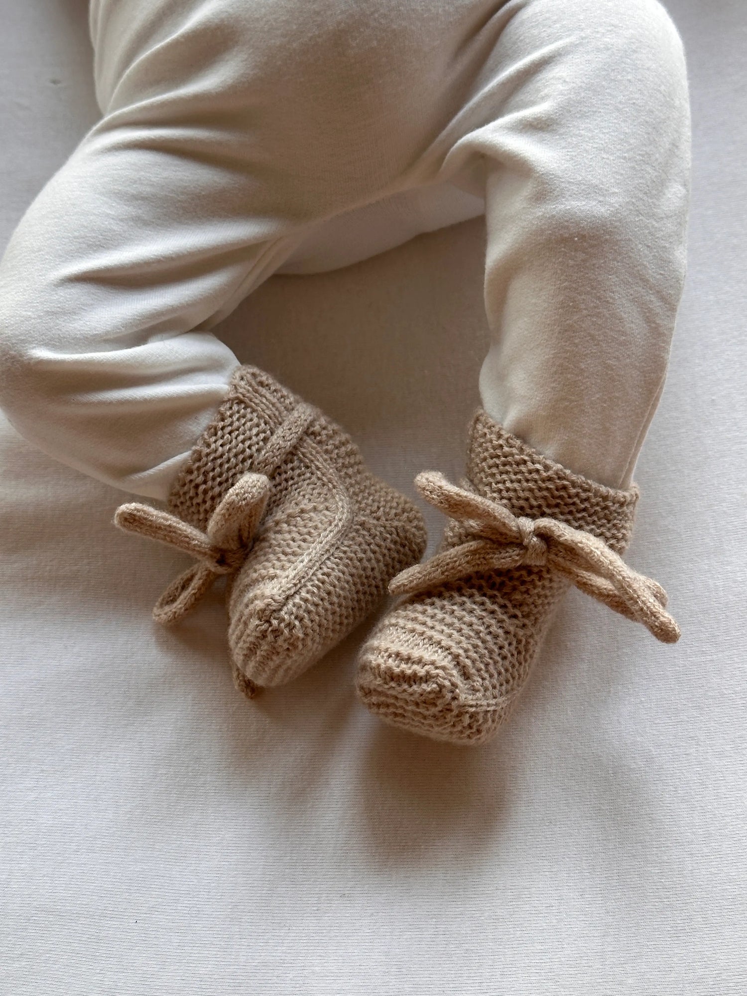Newborn Slofjes | 100% Merinowol | Beige | Moalie