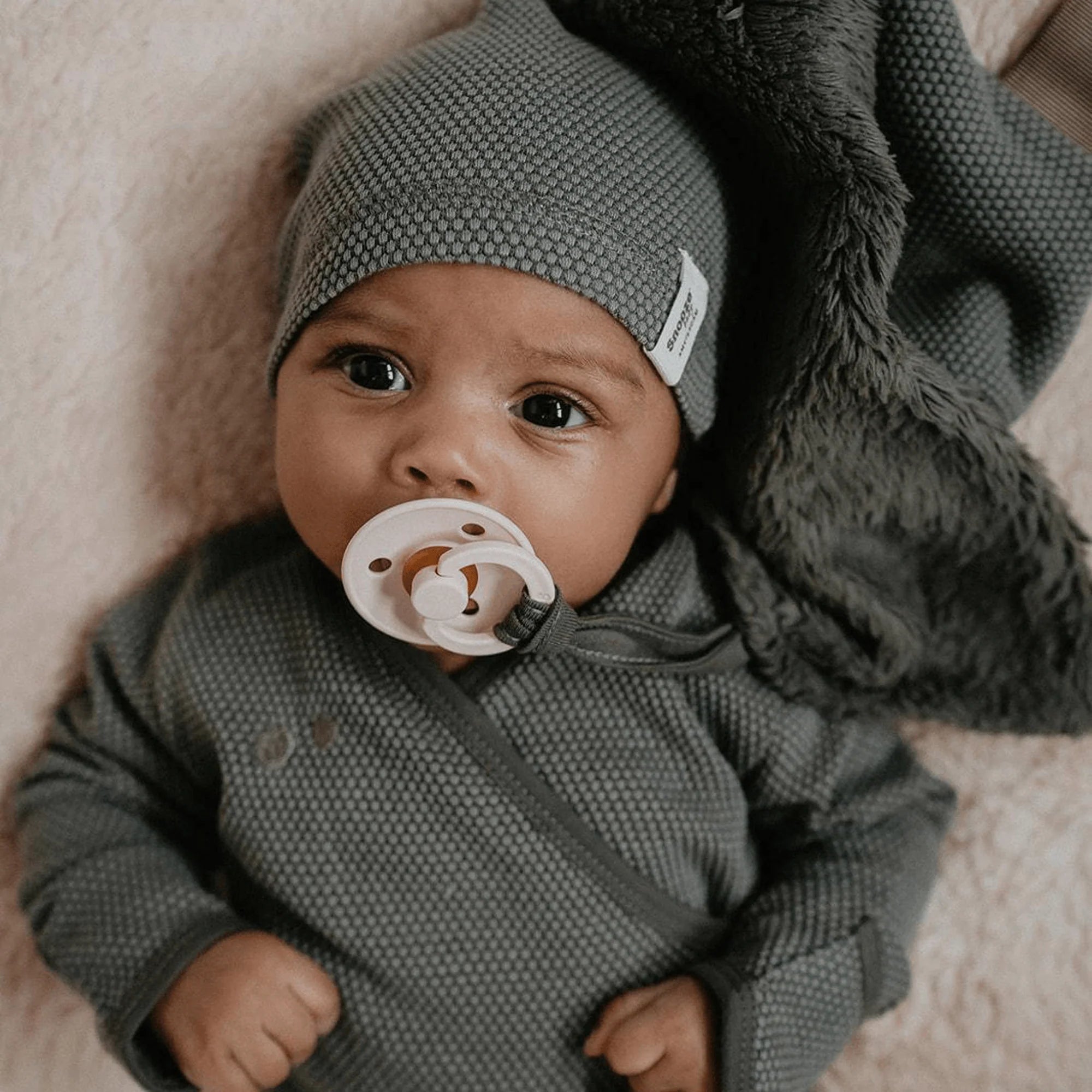 Babycocon met Mutsje | Storm Grey | 100% Biologisch Katoen