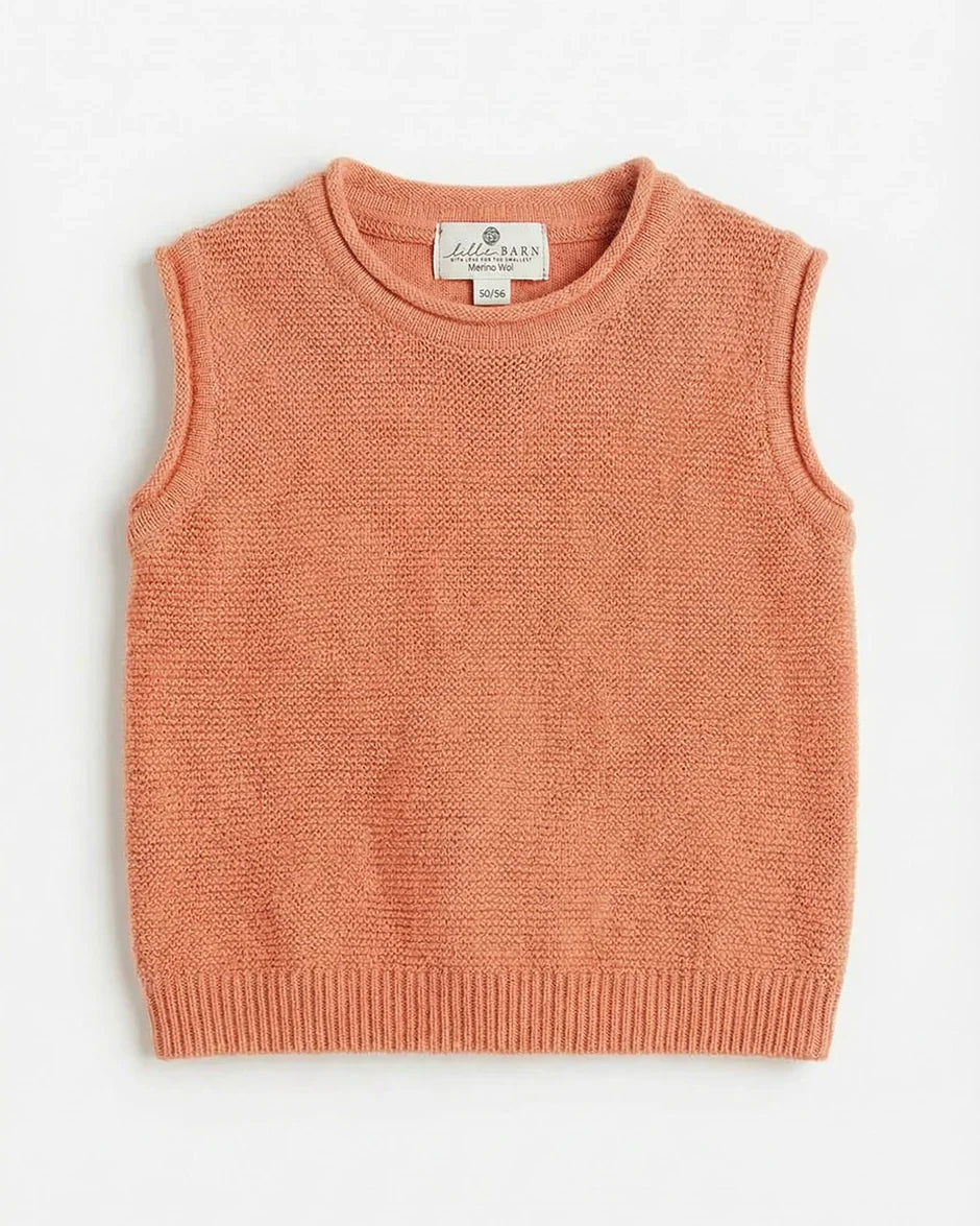 Peach Fuzz | Gebreide wollen babyspencer | Merinowol | Lille Barn