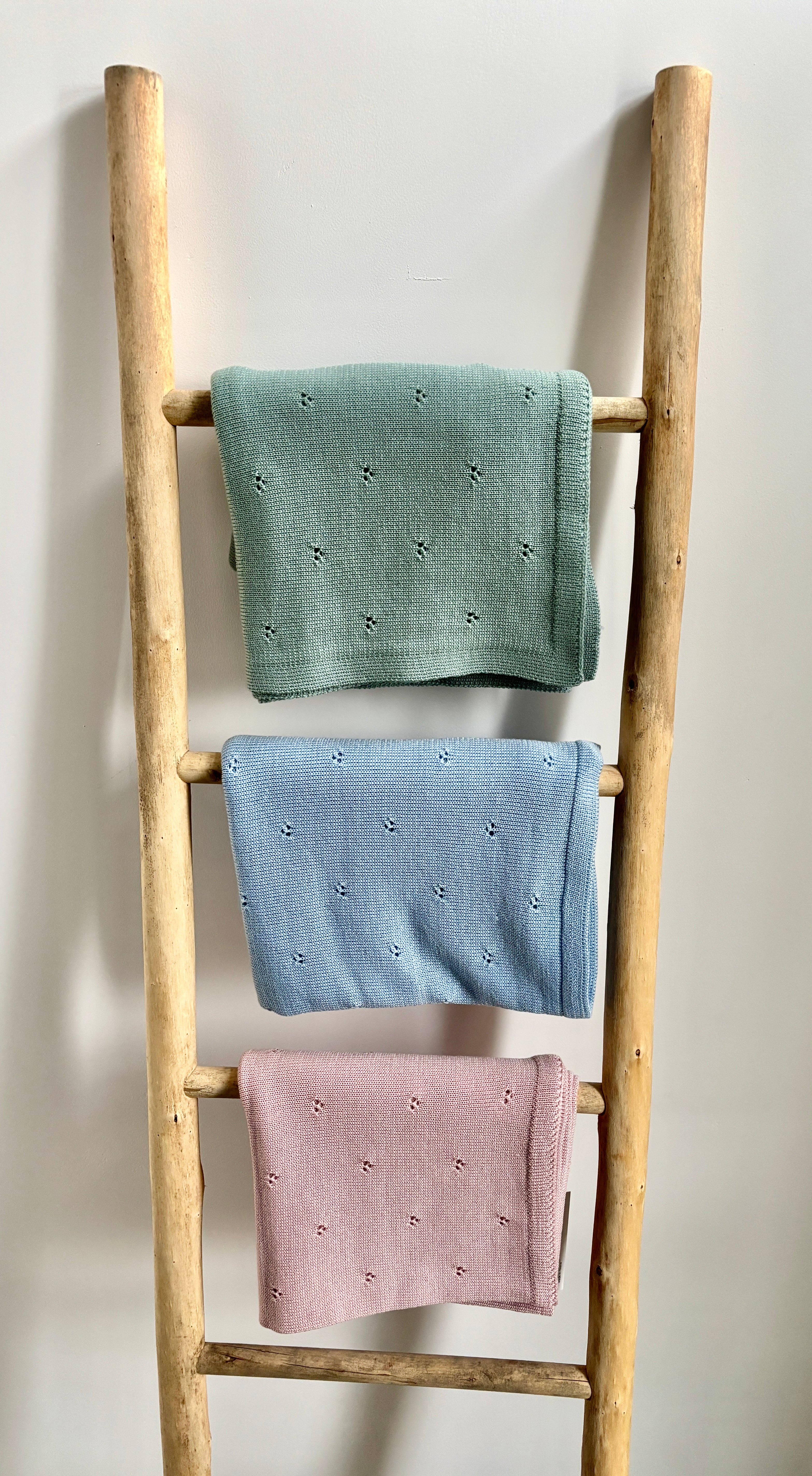 Babydeken van 100% Merinowol | zacht | 75x100cm | Roze