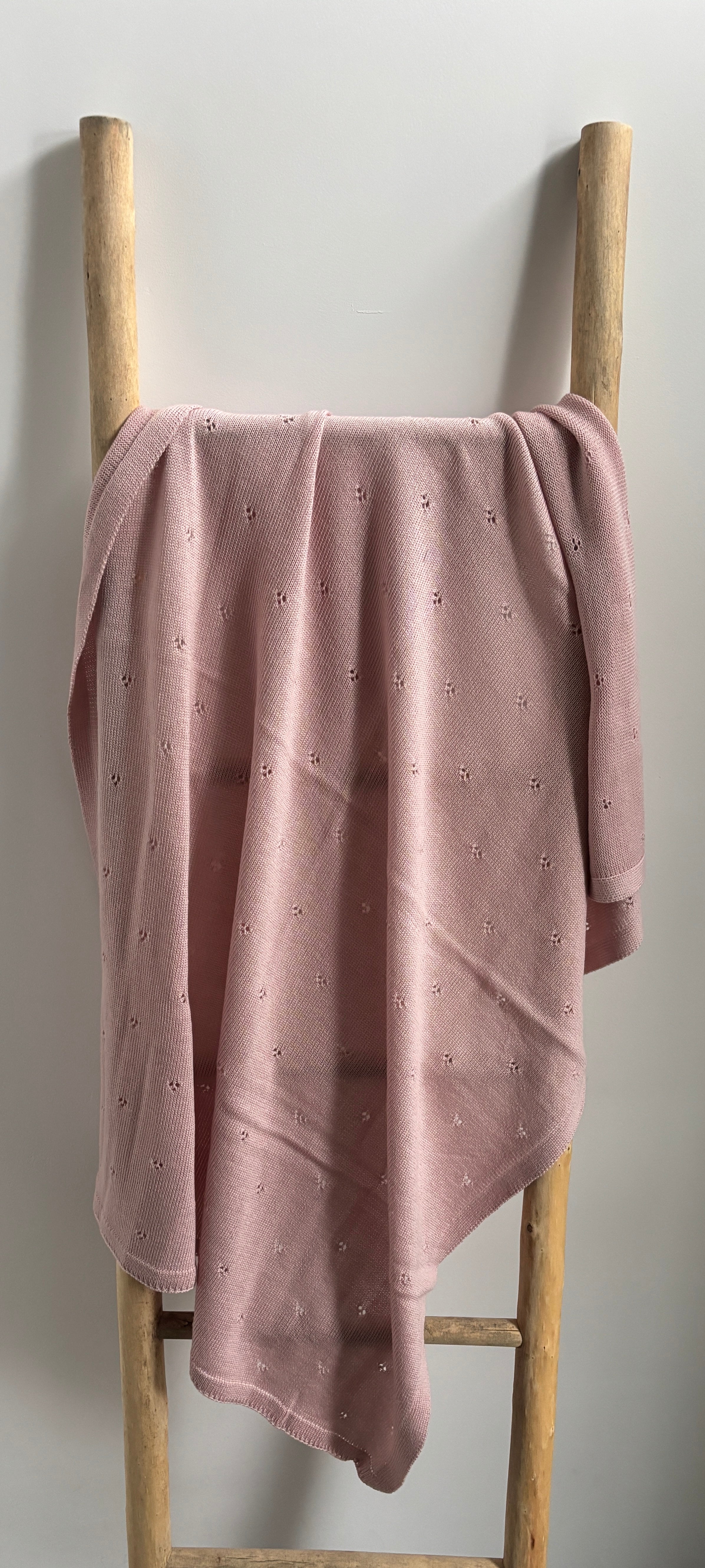 Babydeken van 100% Merinowol | zacht | 75x100cm | Roze