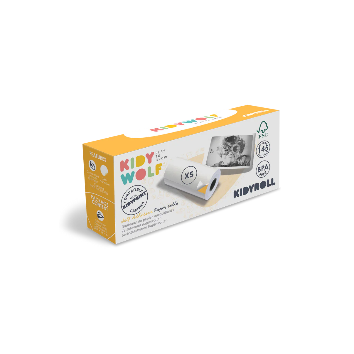 KIDYPRINT | Rolletjes zelfklevend | Kidywolf