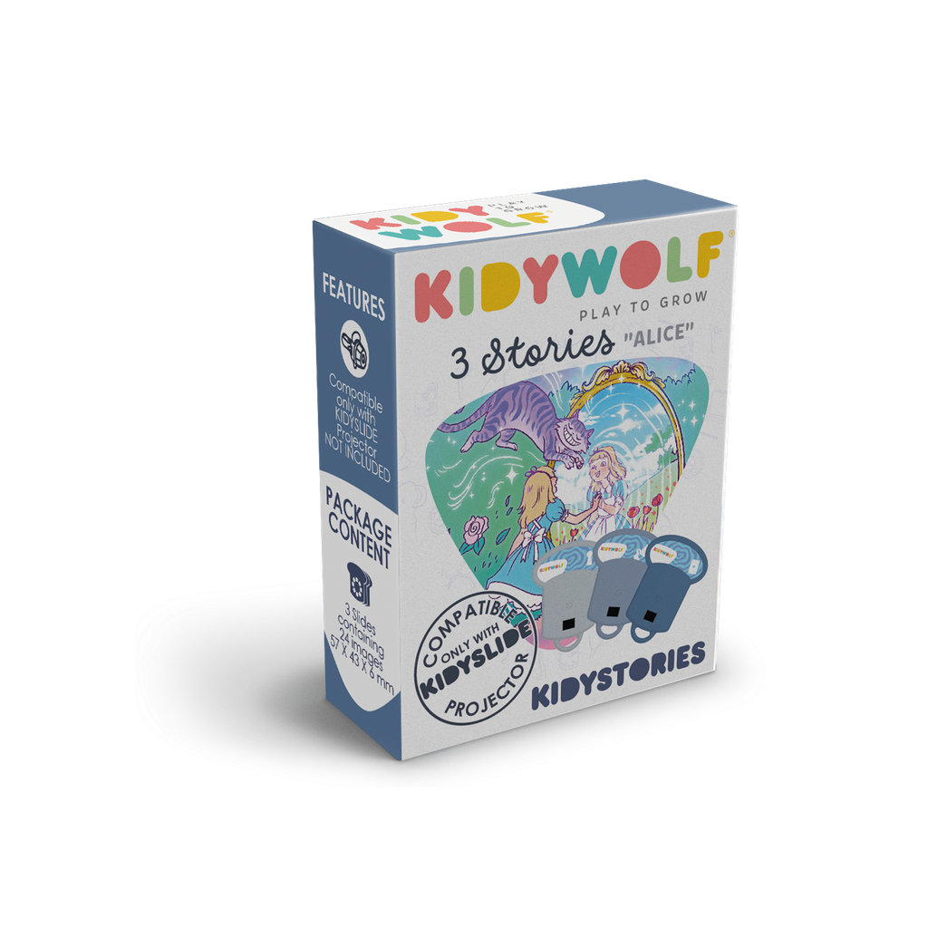 KIDYSTORIES 3 verhalen Alice in wonderland voor KIDYSLIDE | Kidywolf