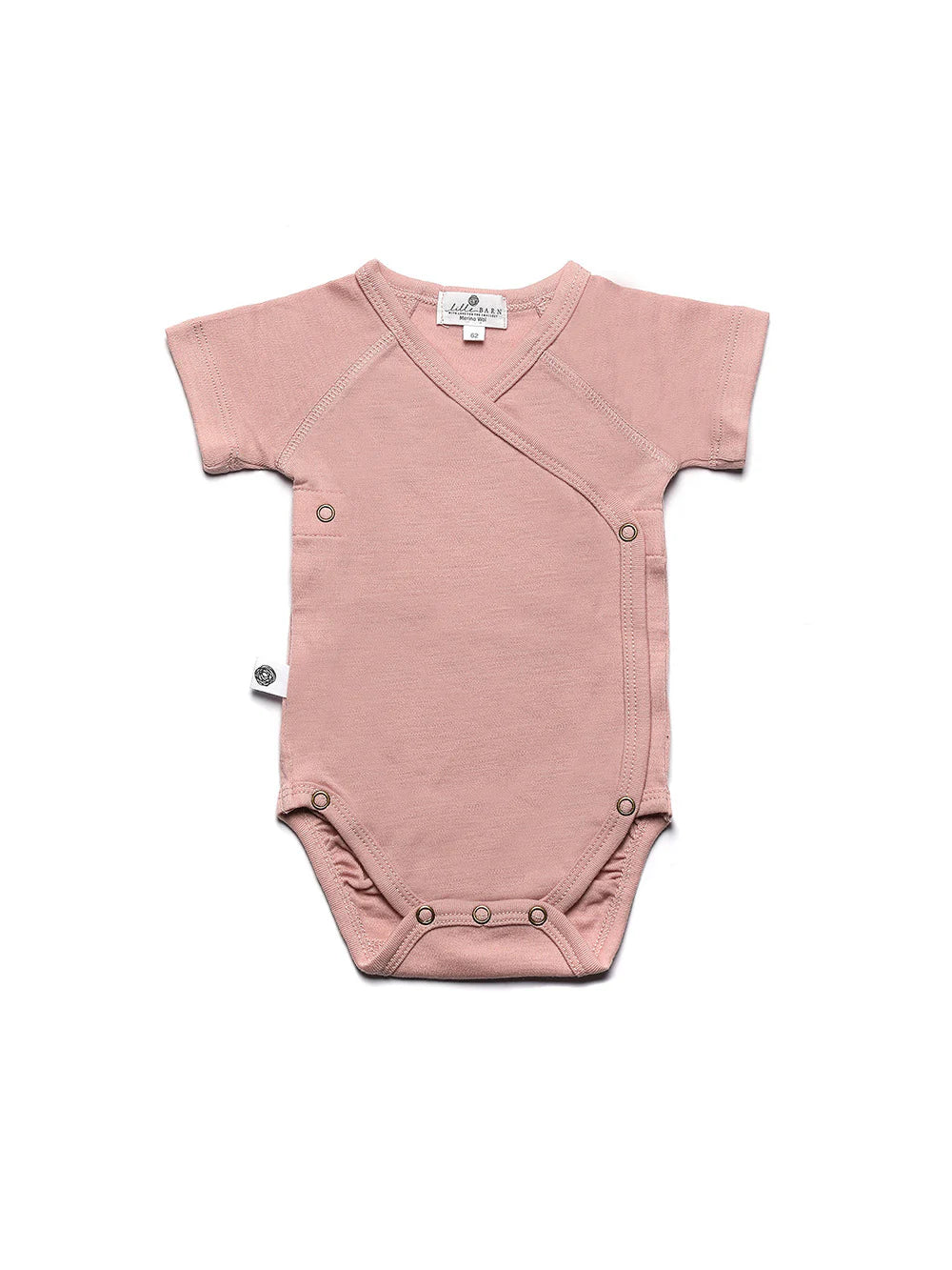 Wollen Overslagromper Korte mouw | Merinowol | Misty Rose | Lille Barn