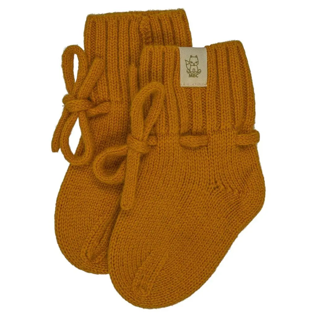 Moalie slofjes Ochre, 0–12 maanden