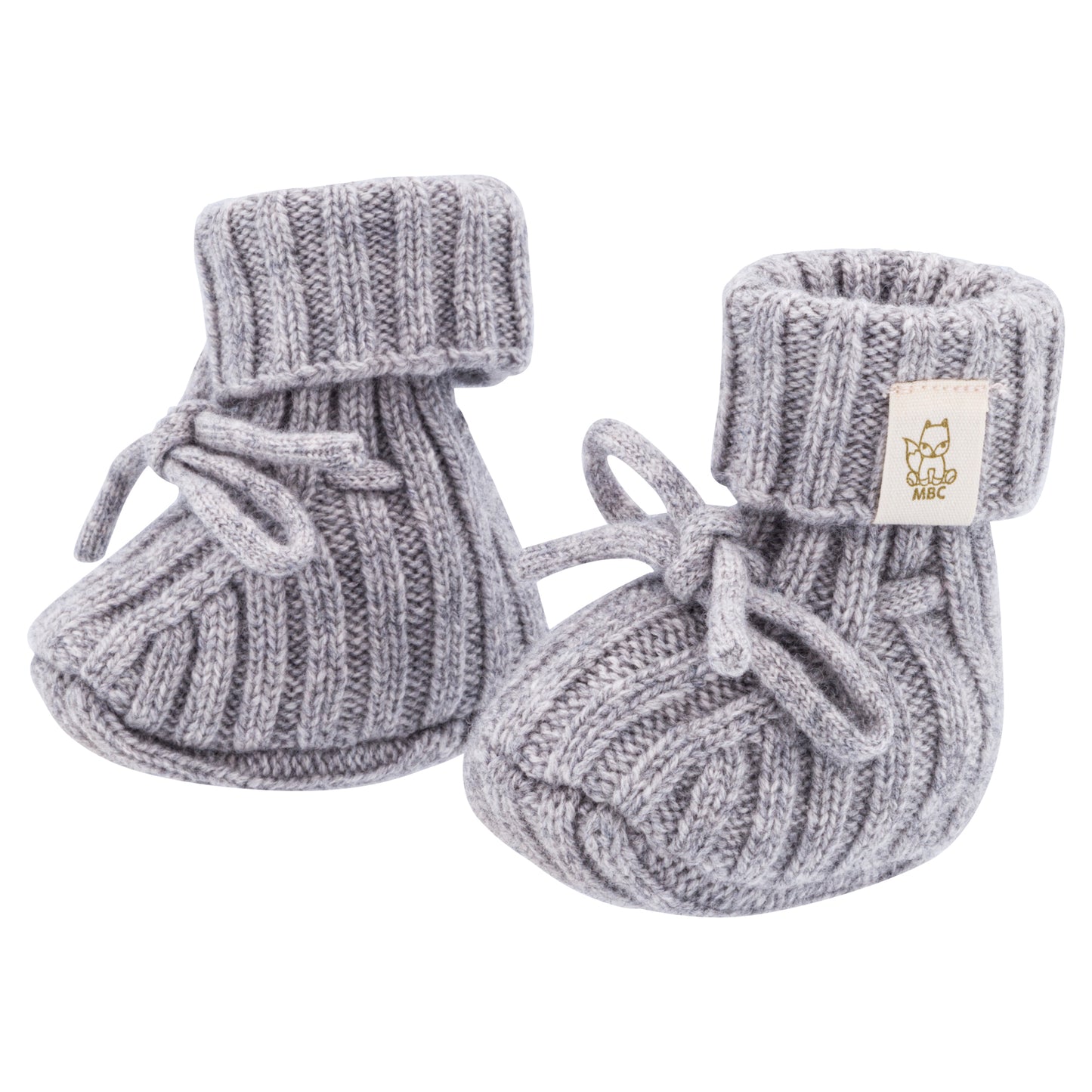 Newborn Slofjes | 90% Merinowol & 10% Cashmere | Stone | Moalie