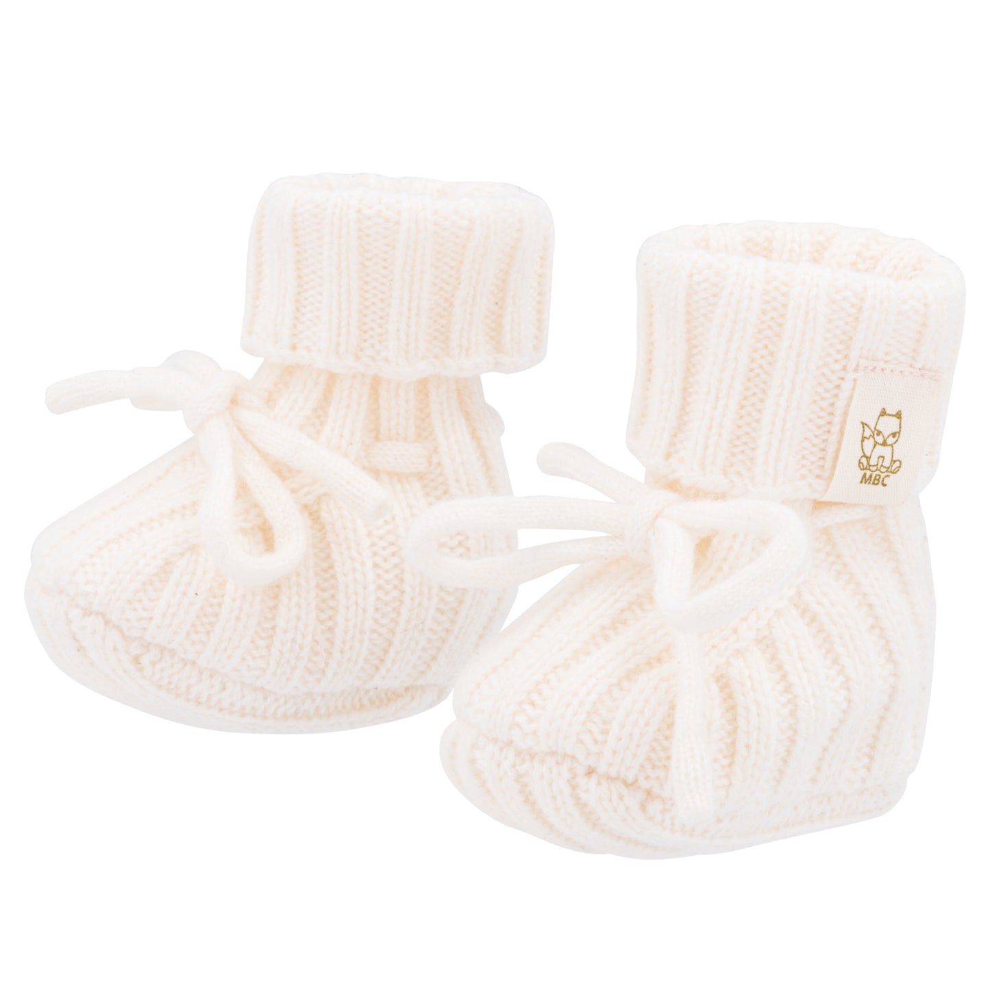 Newborn Slofjes | 90% Merinowol & 10% Cashmere | Crème | Moalie