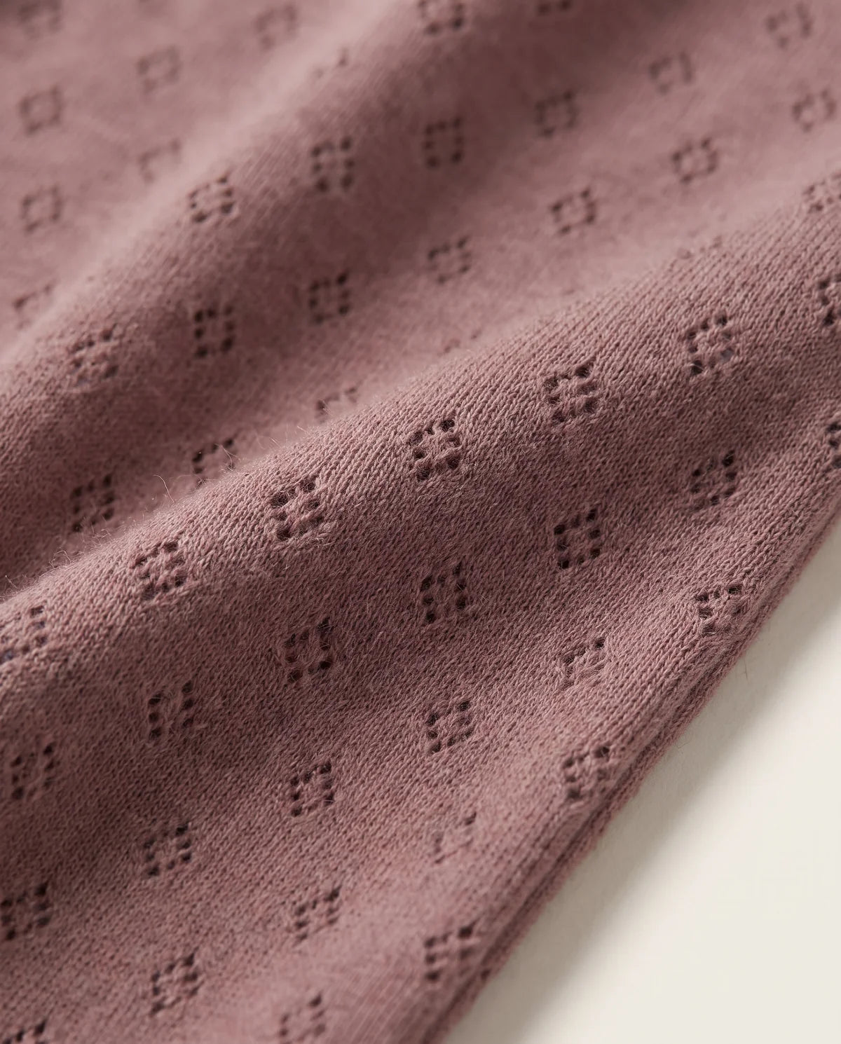 Wollen boxpakje pointelle | Merino wol | Rose Brown | Lille Barn