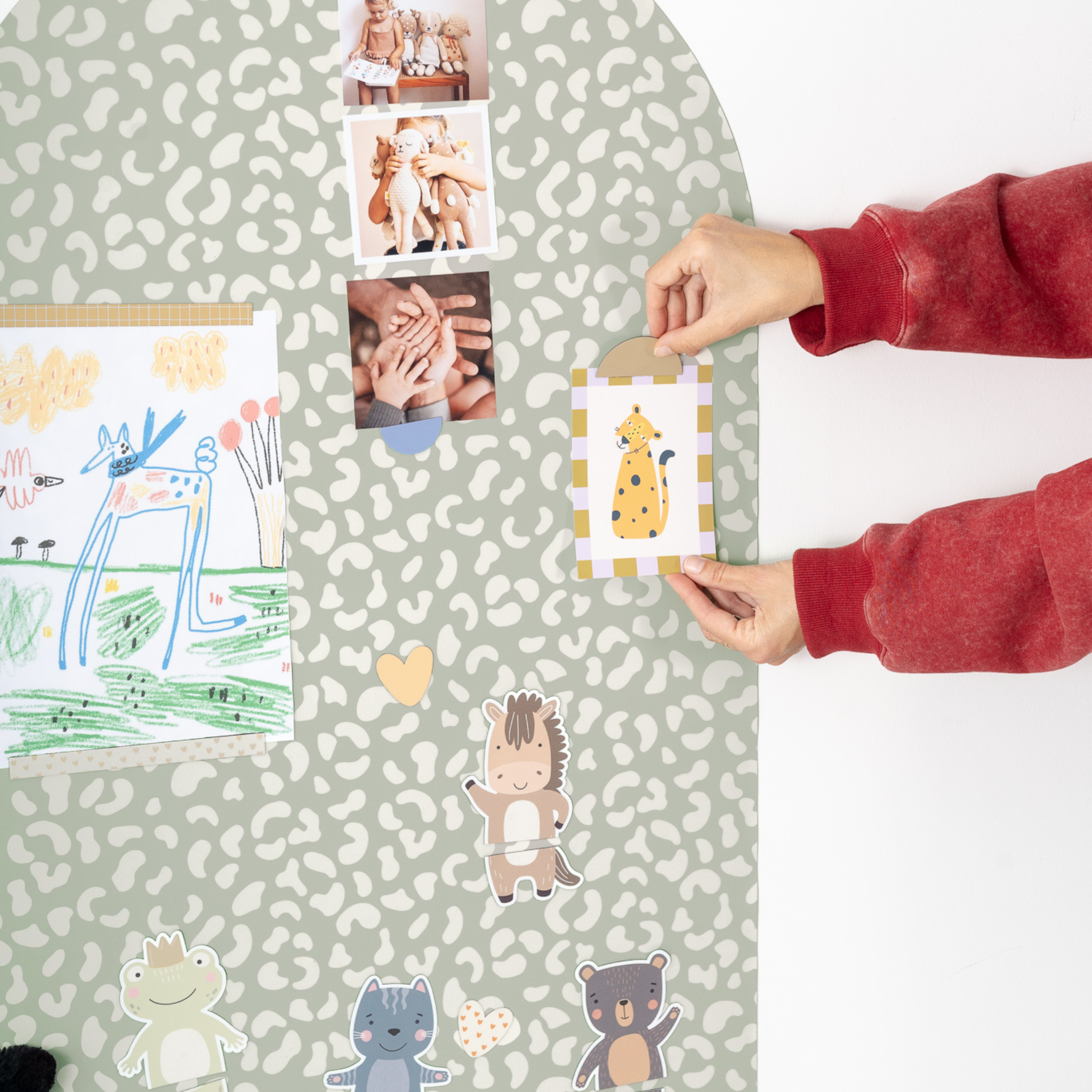 Ferflex®Magnetisch Boogbord met Luipaardmotief | Roze