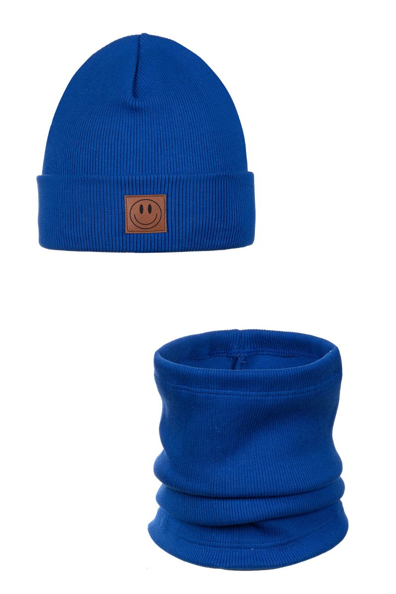 ANDER SMILE – muts en colsjaal – Korenblauw
