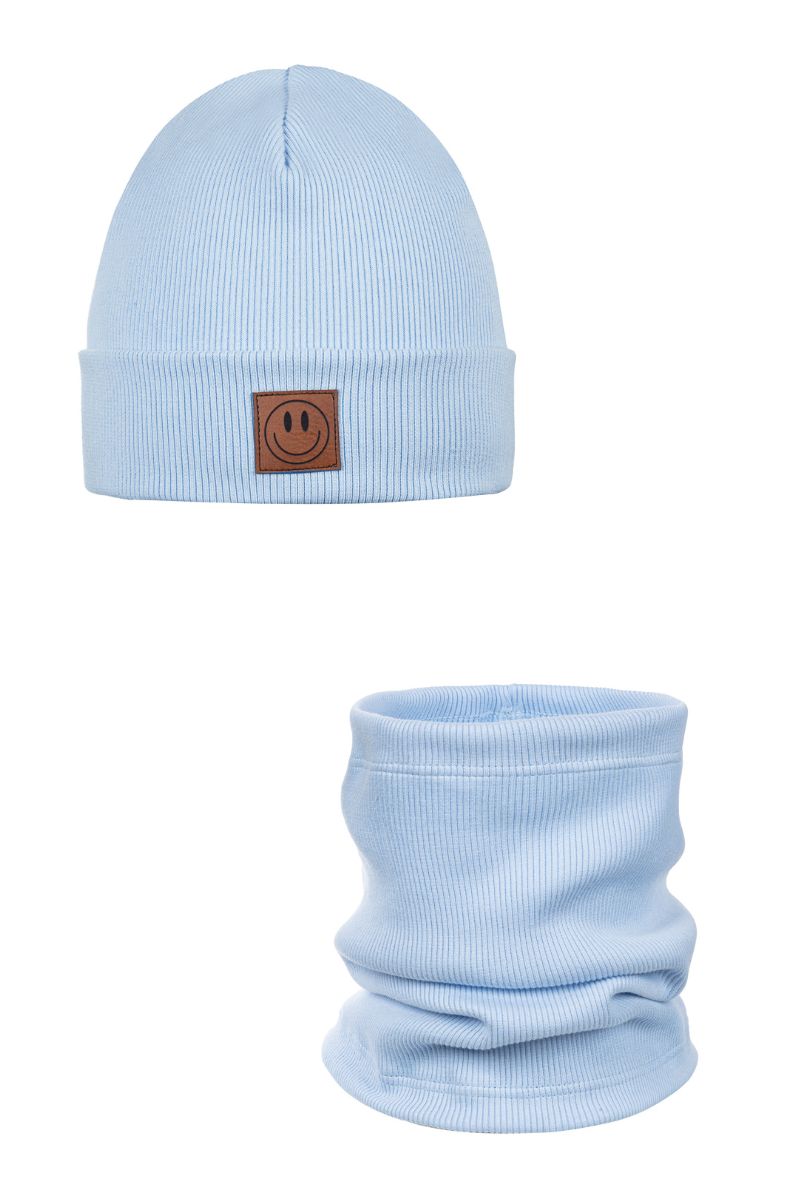 ANDER SMILE – muts en colsjaal – Lichtblauw