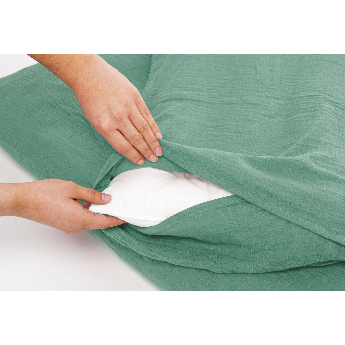 Pinolino Beddengoed | Pastelgroen katoen, 2-delig, OEKO-TEX®