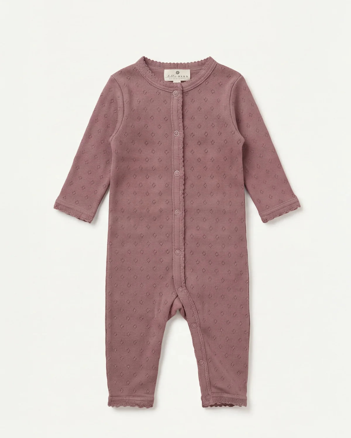 Wollen boxpakje pointelle | Merino wol | Rose Brown | Lille Barn